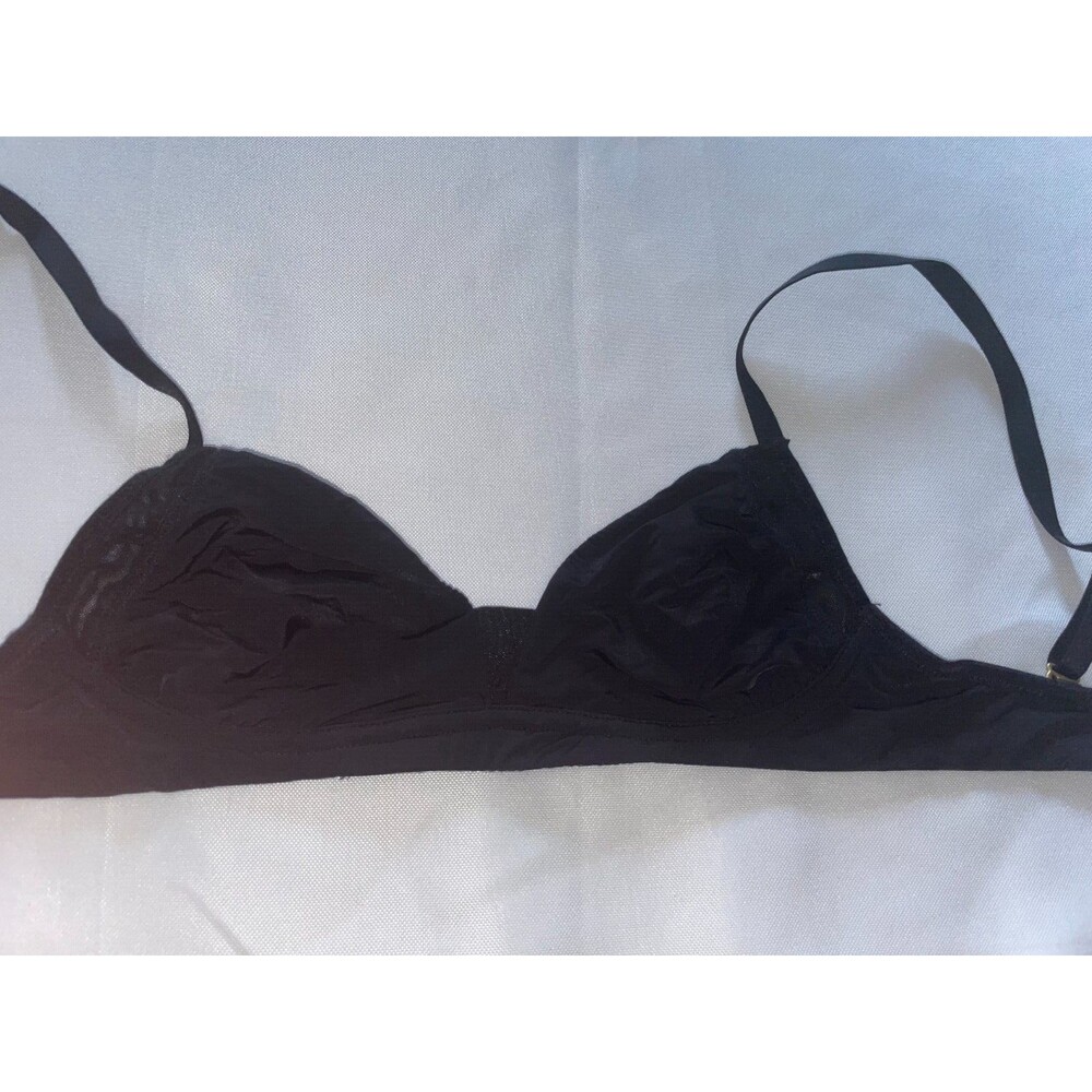 Madewell Womens Bralette XS Black Wireless Lounge T-Shirt Bra